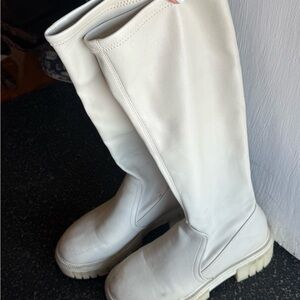 Call It Spring White Knee-High Platform Boots